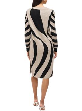 Kleid Vila Vitif Jacquard-Strick in Kamel für Damen