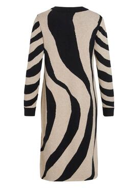Kleid Vila Vitif Jacquard-Strick in Kamel für Damen