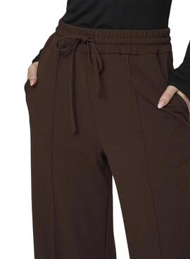 Hose Vila Viclua braun für Damen