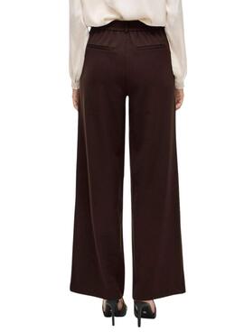 Hose Vila Vivarone braun für Damen