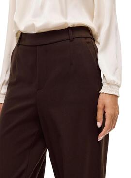 Hose Vila Vivarone braun für Damen