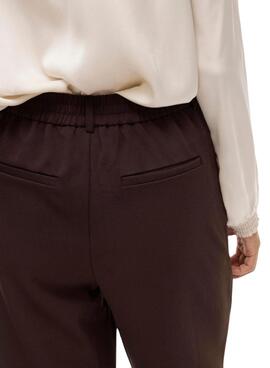 Hose Vila Vivarone braun für Damen