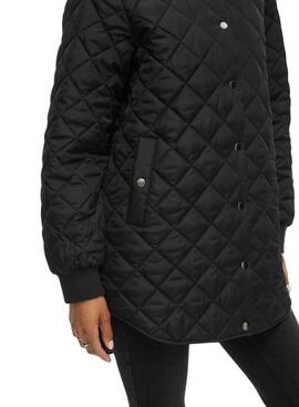 Gepolsterter Mantel von Vila Vitate in Schwarz für Damen.