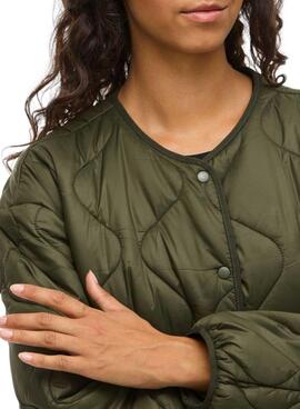 Gepolsterte Jacke von Vila Vidune in Grün für Damen.