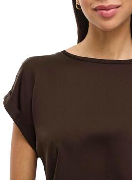 Satin Top von Vila Viellette in Braun für Damen