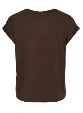 Satin Top von Vila Viellette in Braun für Damen