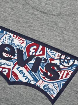 Levis On the road graues T-Shirt für Jungen.