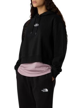 Sweatshirt The North Face Essential Crop Schwarz für Damen