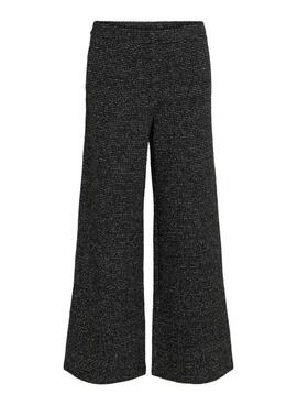 Hose Vila Vimirno Boucle Schwarz für Damen.