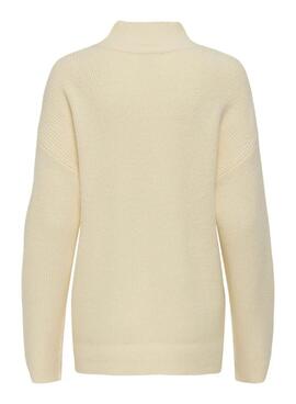 Pullover Only Katia beige für Damen.