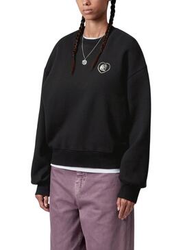 Sweatshirt Carhartt Hearts schwarz für Damen.