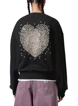 Sweatshirt Carhartt Hearts schwarz für Damen.