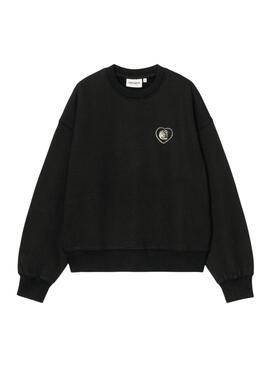 Sweatshirt Carhartt Hearts schwarz für Damen.