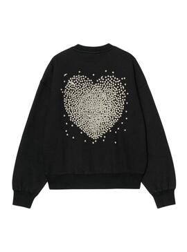 Sweatshirt Carhartt Hearts schwarz für Damen.