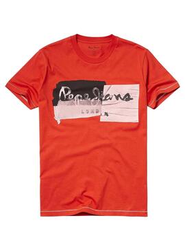 T-Shirt Pepe Jeans Stepney Orange Für Herren