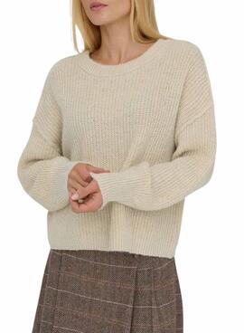 Pullover Only Mally beige für Damen.