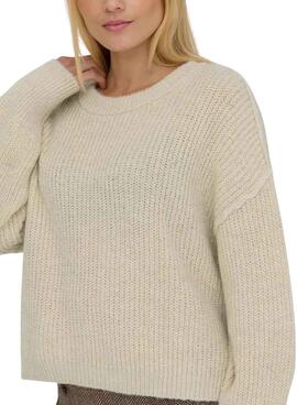 Pullover Only Mally beige für Damen.