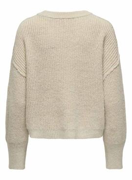 Pullover Only Mally beige für Damen.