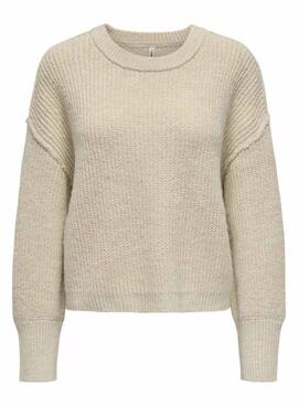 Pullover Only Mally beige für Damen.