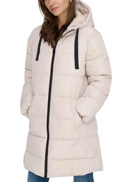 Gepolsterter Mantel Only Clair weiß für Damen
