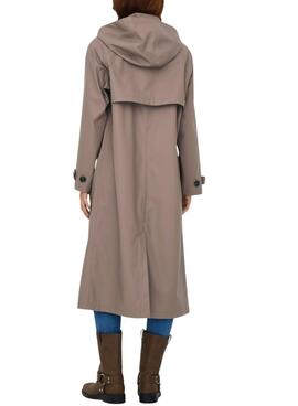 Trench Only Moos Regenmantel beige für Damen