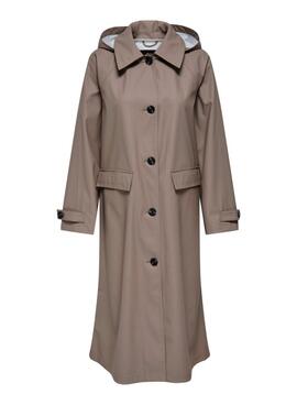Trench Only Moos Regenmantel beige für Damen