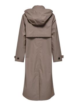 Trench Only Moos Regenmantel beige für Damen