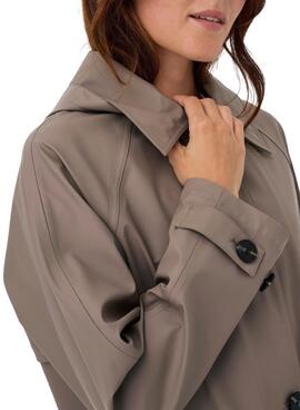 Trench Only Moos Regenmantel beige für Damen