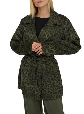 Jacke Only Moon grün Tierdruck für Damen