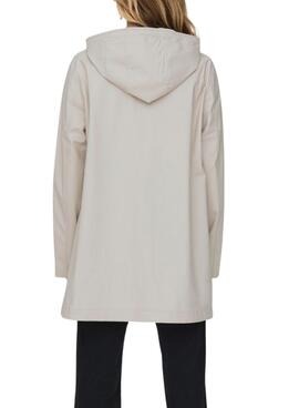 Regenjacke Only Newellen in gebrochenem Weiß für Damen