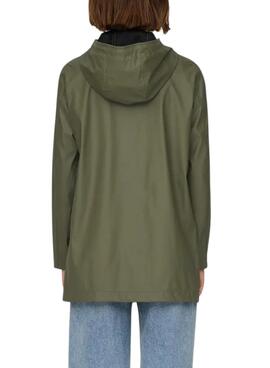 Regenjacke Only Newellen in Grün für Damen.