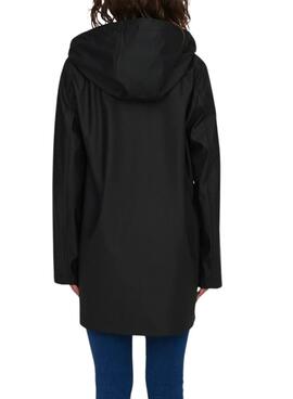 Regenmantel Only Newellen schwarz für Damen.
