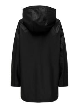 Regenmantel Only Newellen schwarz für Damen.