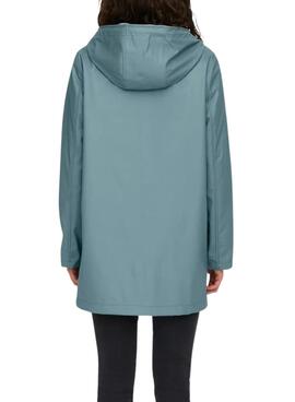 Regenmantel Only Newellen blau für Damen.