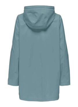 Regenmantel Only Newellen blau für Damen.
