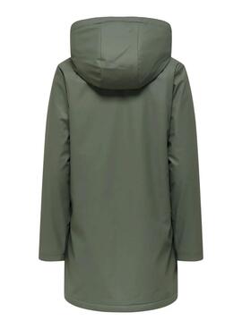 Regenjacke Only Sally grün für Damen.