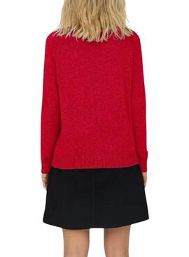 Pullover Only Lesly rot für Damen