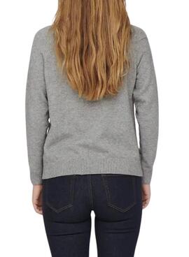 Pullover Only Lesly grau für Damen.