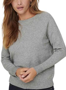 Pullover Only Lesly grau für Damen.