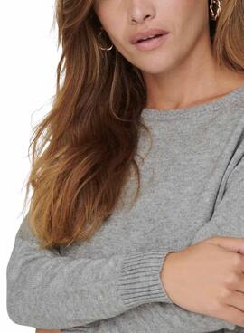 Pullover Only Lesly grau für Damen.