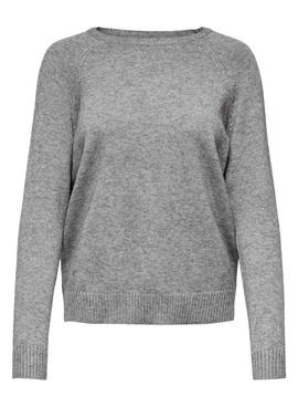 Pullover Only Lesly grau für Damen.