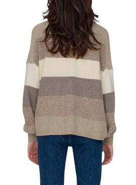 Pullover Only Latia grau für Damen