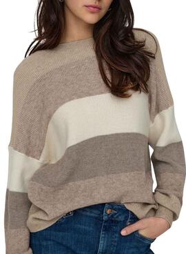 Pullover Only Latia grau für Damen