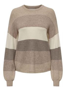 Pullover Only Latia grau für Damen