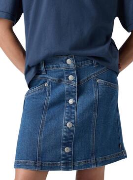 Jeansrock von Levi's mit Knöpfen für Mädchen.