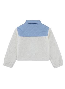 Levis Sherpa Jacke weiß und blau für Mädchen