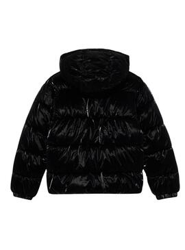 Gepolsterte Jacke Levis Shiny Schwarz für Mädchen.