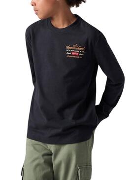 T-shirt Levis Legendary schwarz für Kinder.