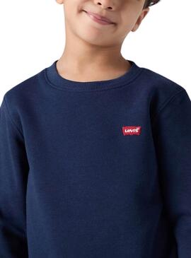 Kapuzenpullover Levis Mini Logo blau für Jungen.
