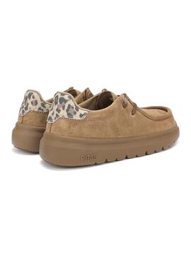 Schuhe Walkin Pitas Lyon Kamel für Damen